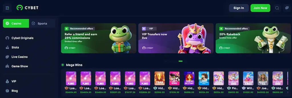 Cybet Offers Extensive US Crypto Casino Promotions