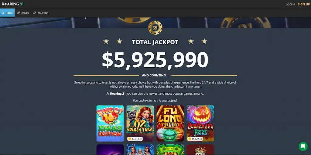 Roaring 21 Casino FI Dec 2025