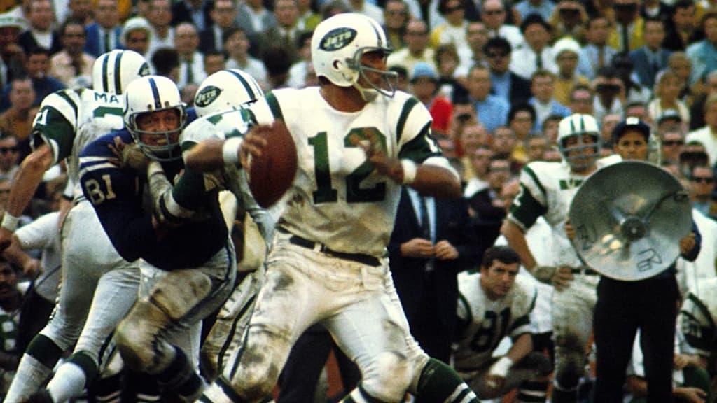Joe Namath led the New York Jets to a famous victory over the Baltimore Colts in Super Bowl III, one of the biggest upsets in Super Bowl history