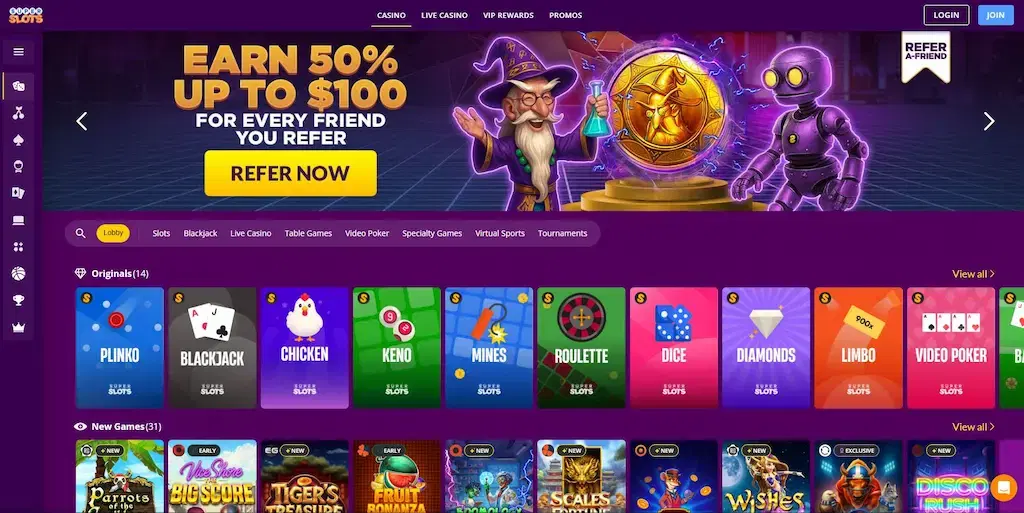 Super Slots Casino FI Jan 2026