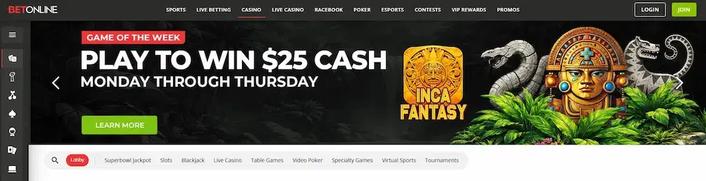 BetOnline Casino FI Feb 2026