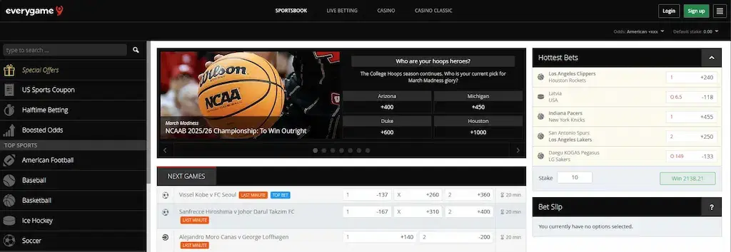 Everygame Sportsbook FI Feb 2026