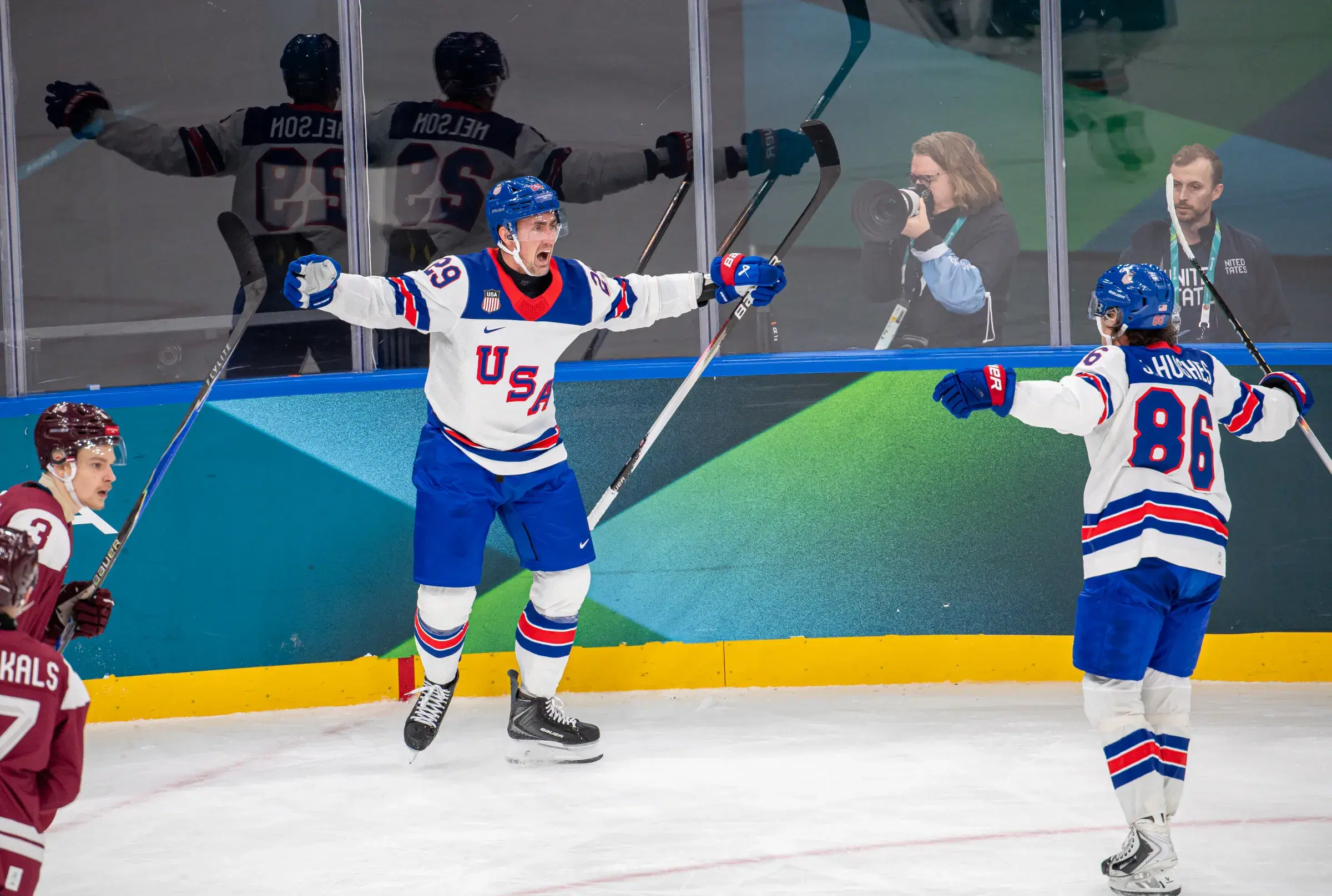Brock Nelson and Jack Hughes