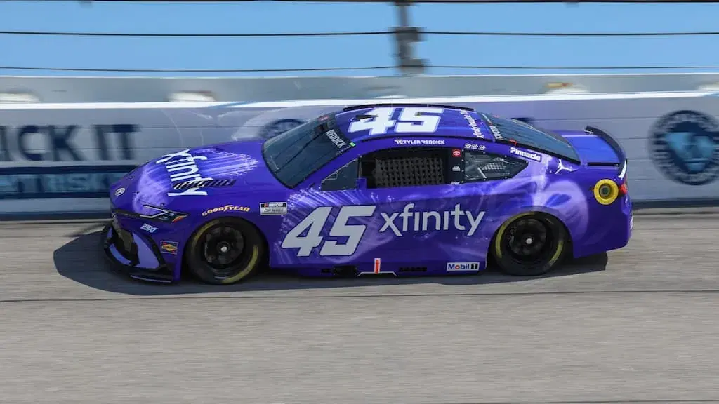 The #45 car of Tyler Reddick, the 2026 Goodyear 400 polesitter - 2026 NASCAR Cup Series Goodyear 400 Predictions & Picks cover