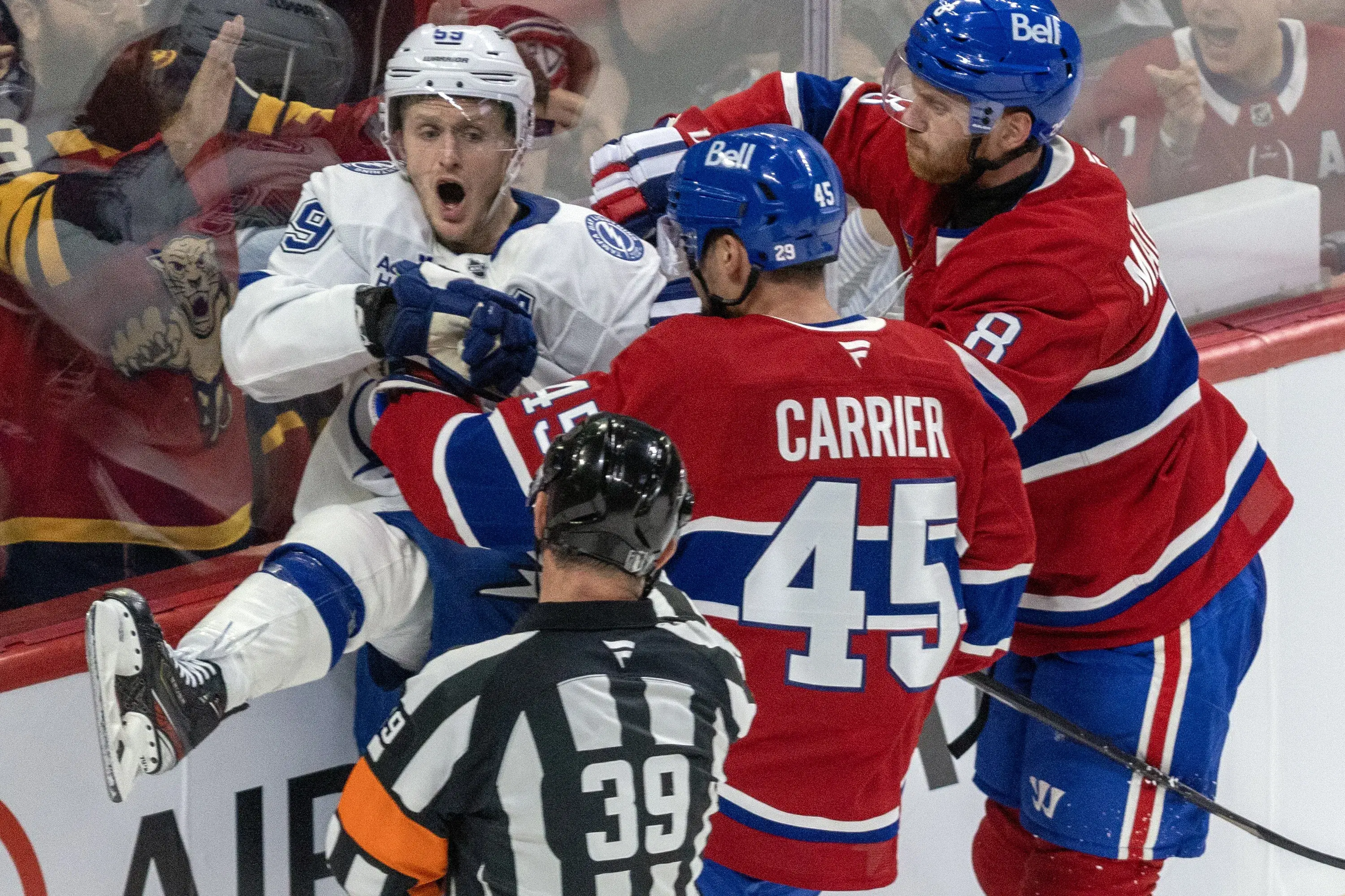 Jake Guentzel and Alexandre Carrier