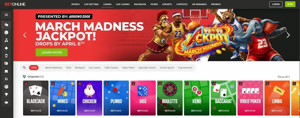 BetOnline Casino FI Apr 2026