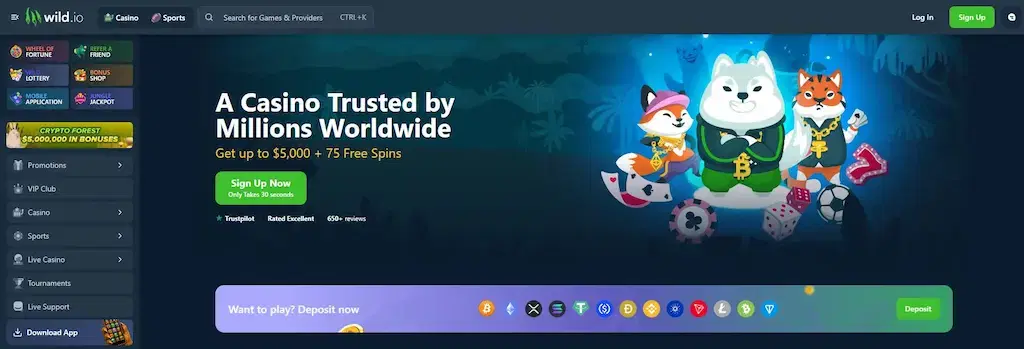 Wild.io Casino FI Apr 2026