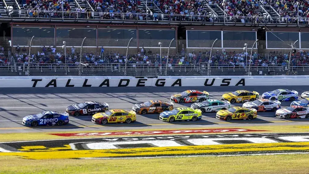 2026 NASCAR Cup Series Jack Link's 500 Predictions & Picks cover (an image of a previous Cup Series race at Talladega)