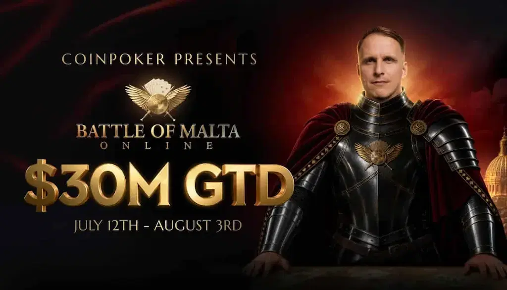 CoinPoker Unveils $30M Battle of Malta Online Series