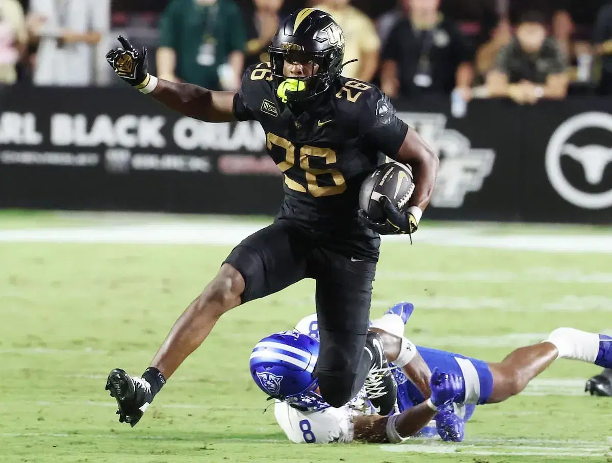 Duke Watson has over 500 yards on the ground for UCF this season - Baylor UCF Expert Picks
