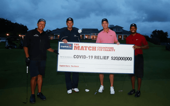 Woods, Manning Win ‘The Match’ Over Mickelson, Brady