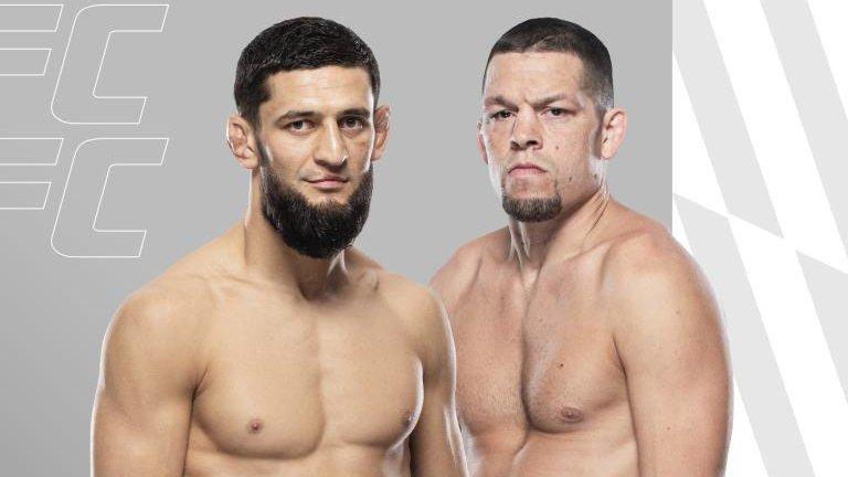Khamzat Chimaev vs. Nate Diaz UFC 279 Betting: Chimaev Heavily Favored in Main Event cover