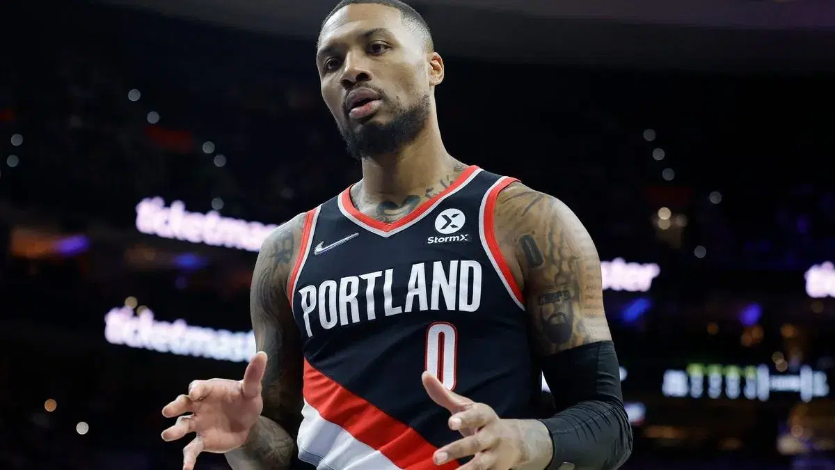 Damian Lillard Portland Trail Blazers #0 NBA Miami Heat NBA championship 2024 odds