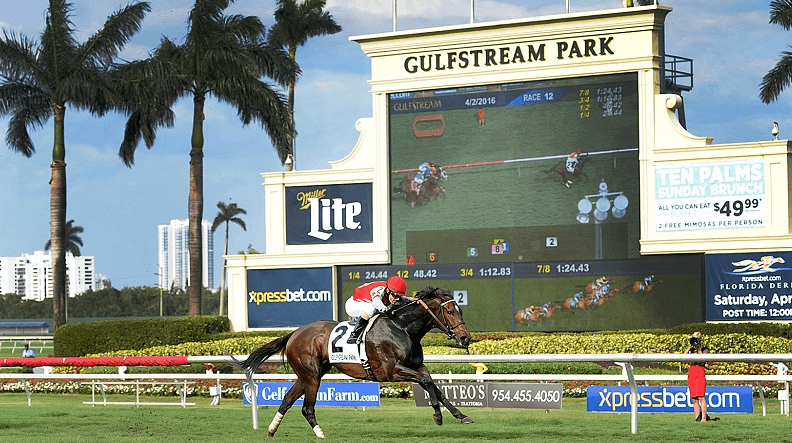 Gulfstream Park turf finish line
