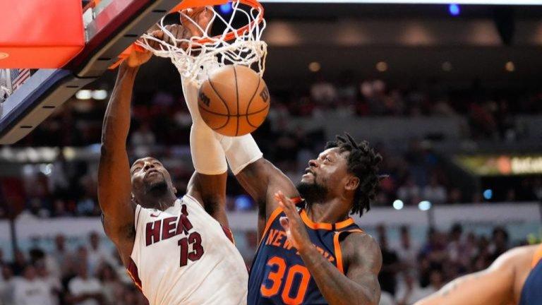 Bam Adebayo Miami Heat New York Knicks NBA Playoffs prediction best bets Julius Randle