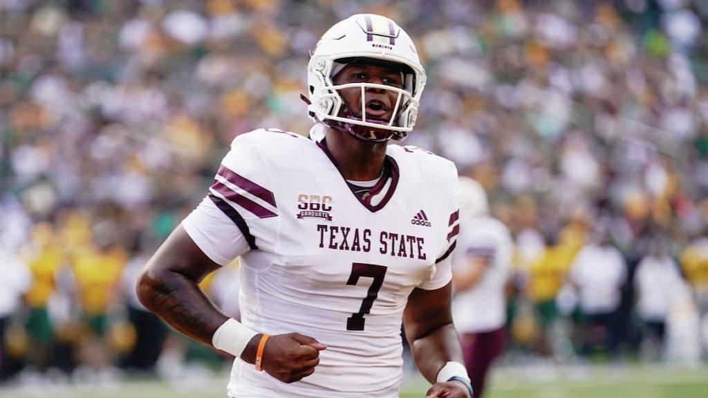 T.J. Finley Troy vs Texas State football prediction odds picks Oct 28 2023 cover