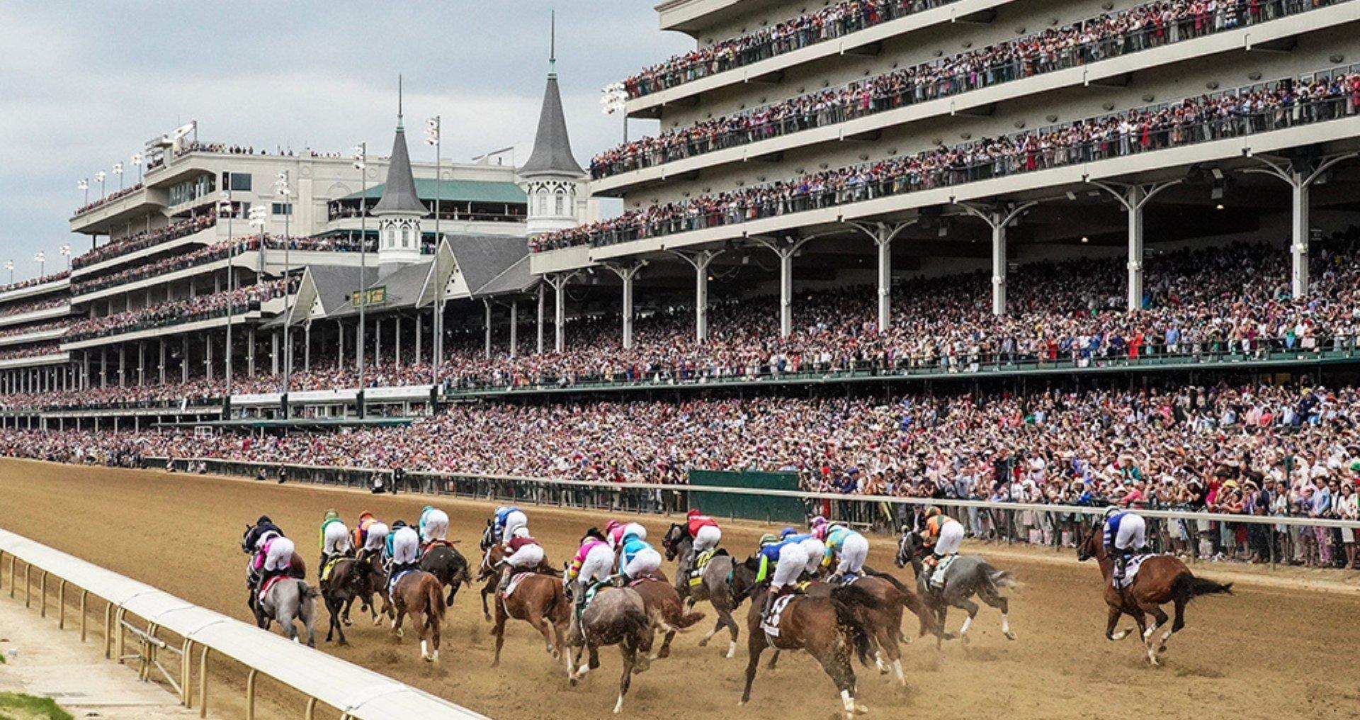 Horses leave the gate for the Kentucky Derby at Churchill Downs