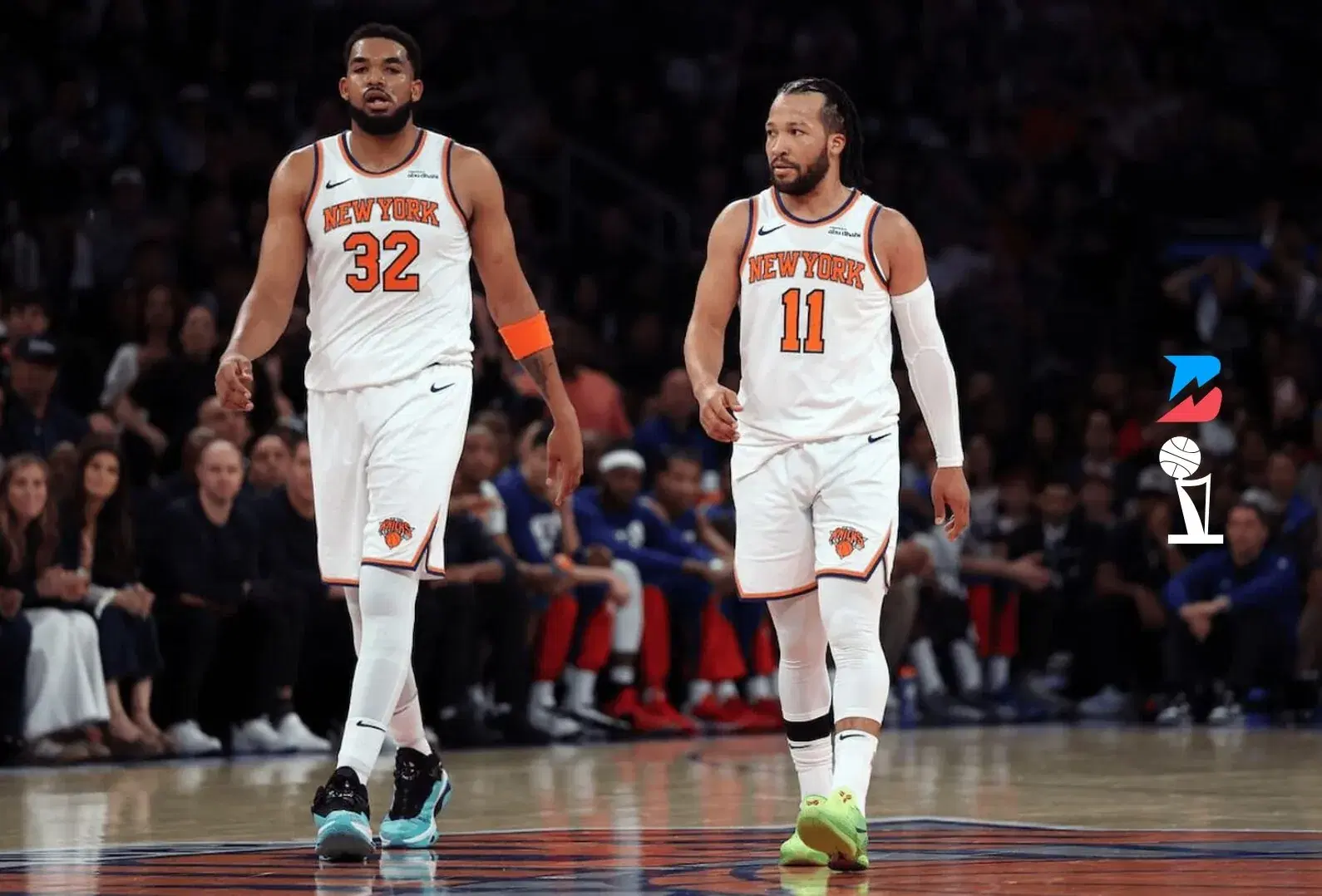 Jalen Brunson and Karl-Anthony Towns