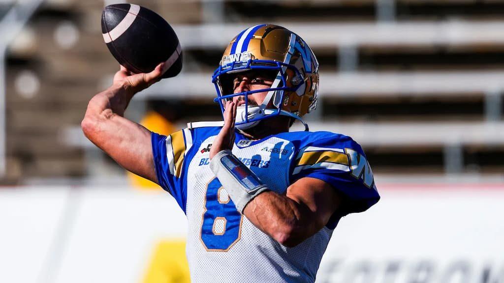 Winnipeg Blue Bombers QB Zach Collaros - Ottawa Redblacks vs. Winnipeg Blue Bombers CFL Week 11 Prediction & Picks (8/14/2025)
