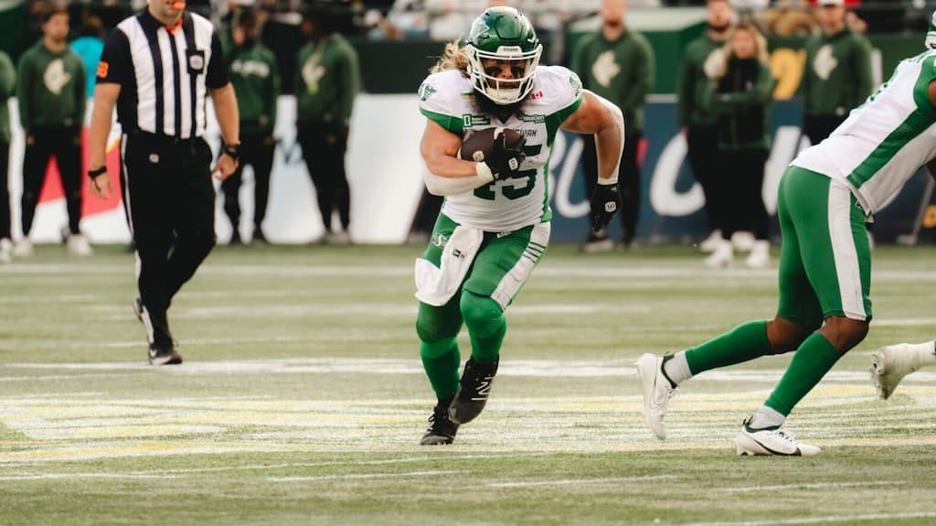 Saskatchewan Roughriders running back A.J. Ouellette - Saskatchewan Roughriders vs. Ottawa Redblacks CFL Week 18 Prediction & Picks (10/3/2025)