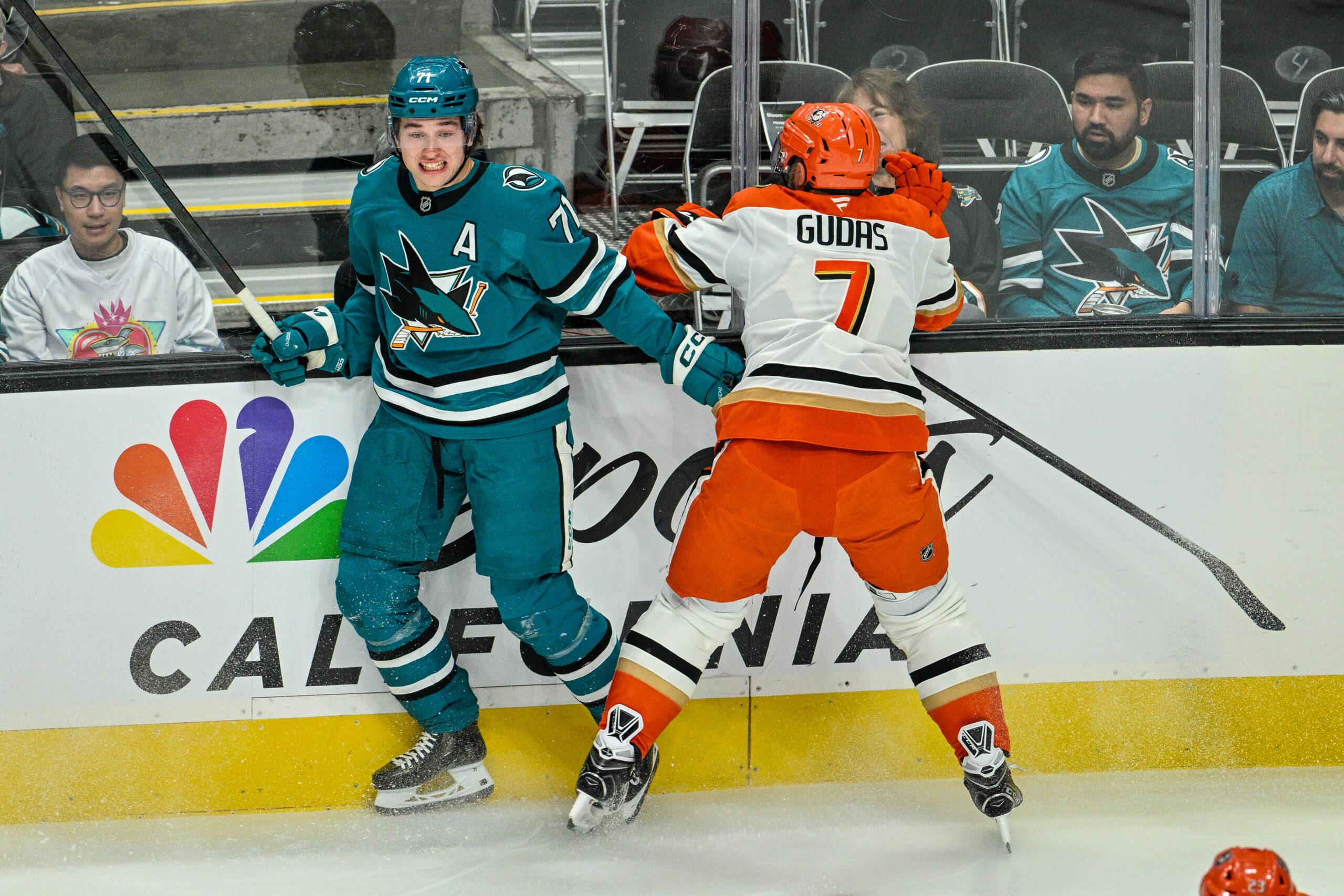 Macklin Celebrini and Radko Gudas