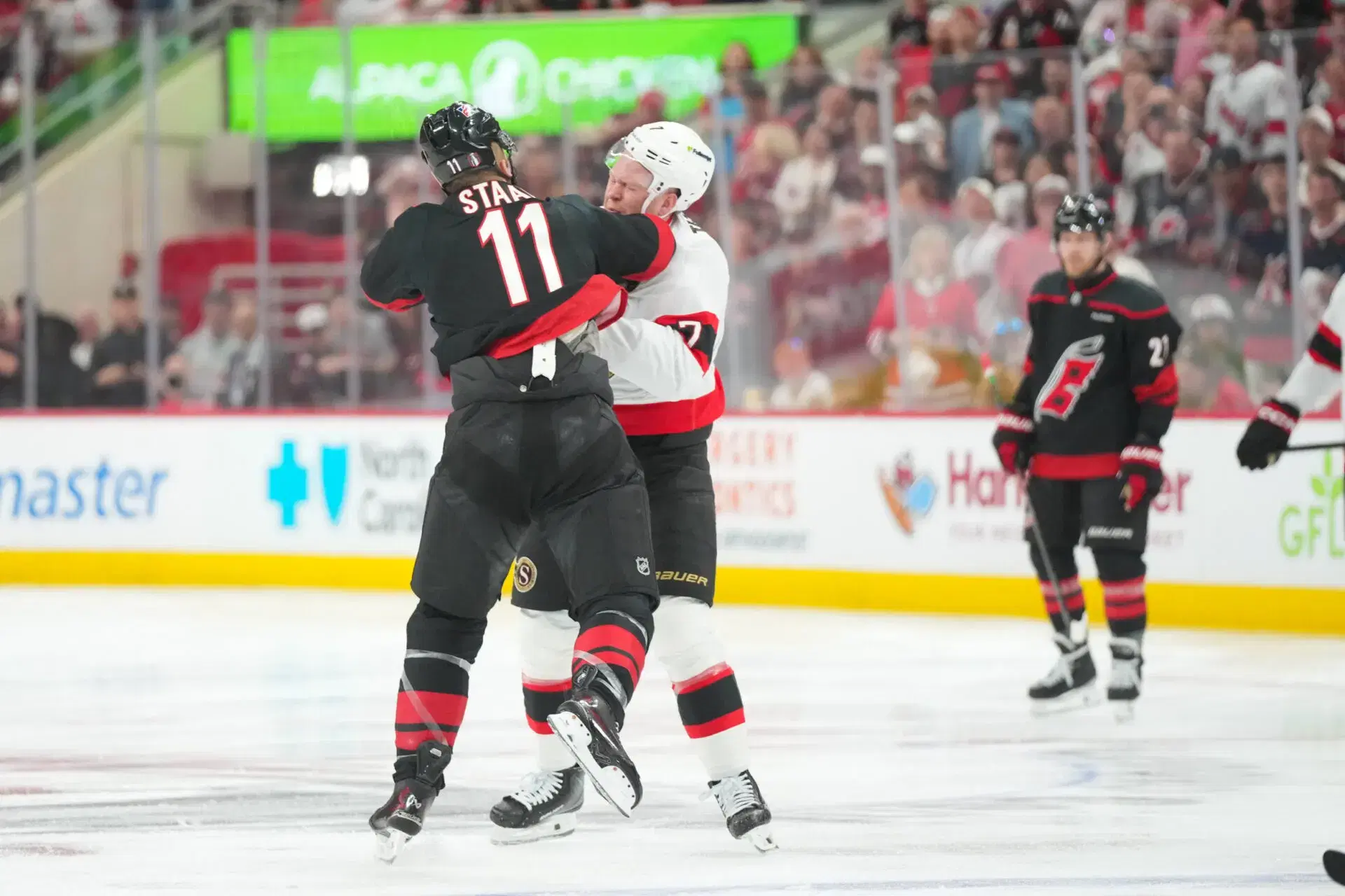 Jordan Staal and Brady Tkachuk
