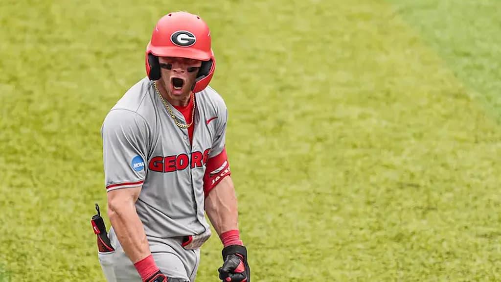 Georgia vs. Oklahoma College World Series 6/15 Prediction & Picks cover (Georgia's Daniel Jackson)