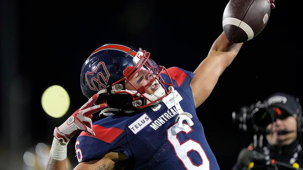 Grey Cup Betting Guide cover (Montreal Alouettes wide receiver Tyson Philpot)