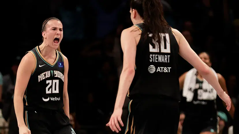 Sabrina Ionescu and Breanna Stewart