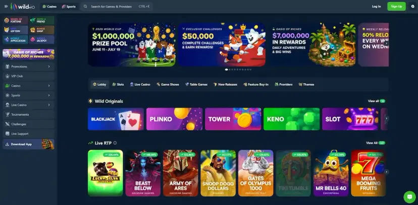 wild.io casino crypto july 2026