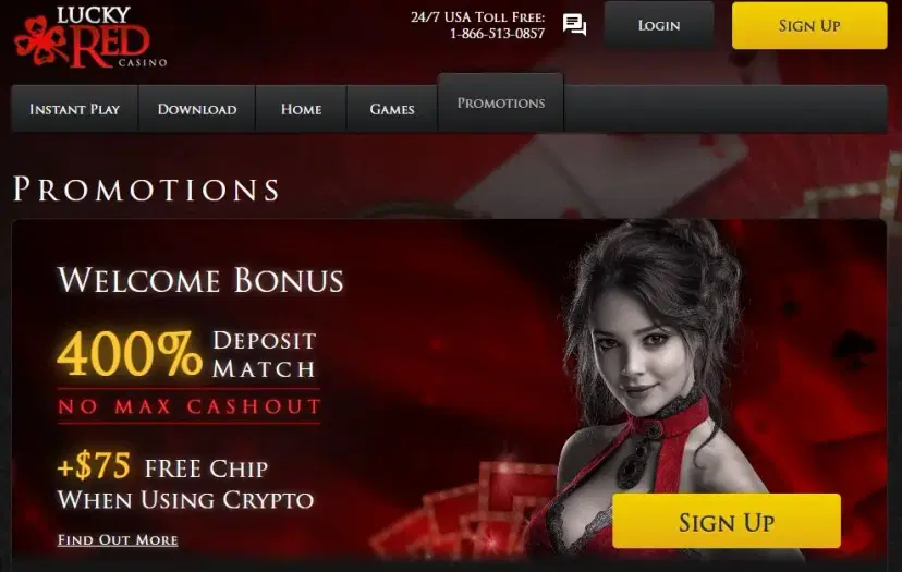 Lucky Red Casino Welcome Bonus