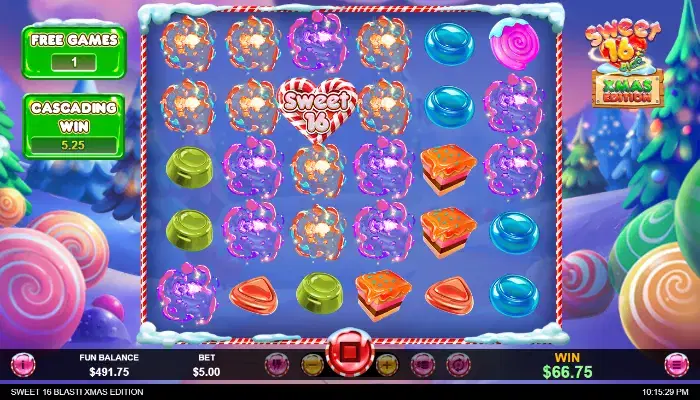 Sweet 16 Blast XMAS Edition gameplay
