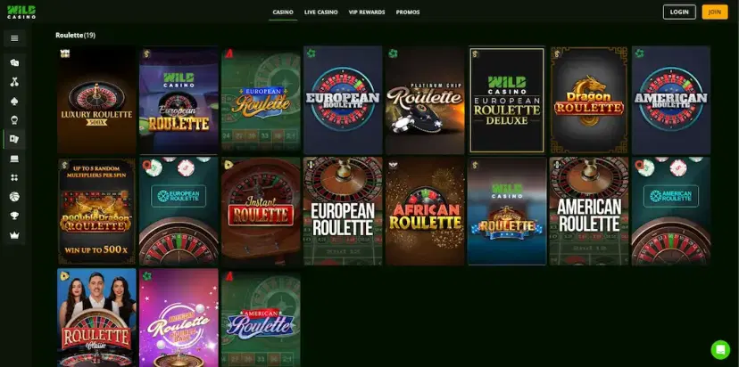 wild casino roulette may 2026