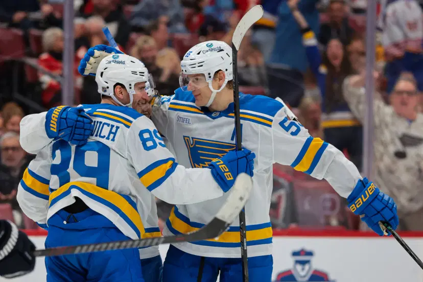 Pavel Buchnevich and Colton Parayko