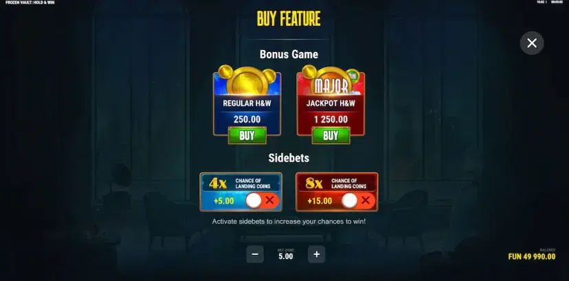 Frozen Vault Hold & Win News Buy Feature