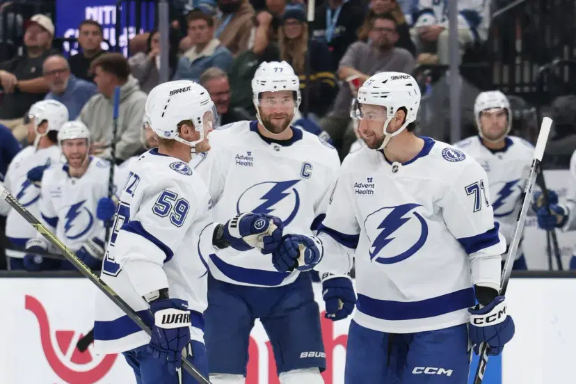 Nikita Kucherov and Jake Guentzel