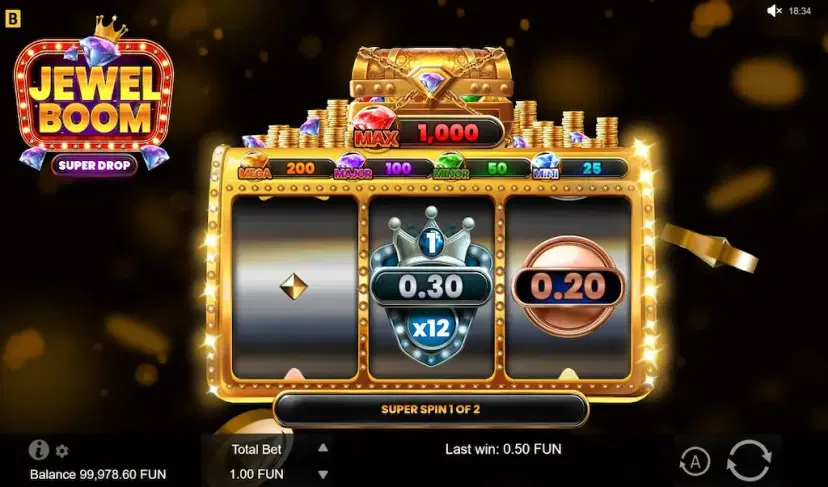 Jewel Boom Super Drop Super Spin