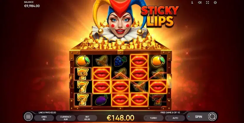 Sticky Lips Free Spins with Sticky Wilds