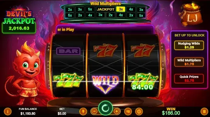 Devil's Jackpot Nudging Wilds