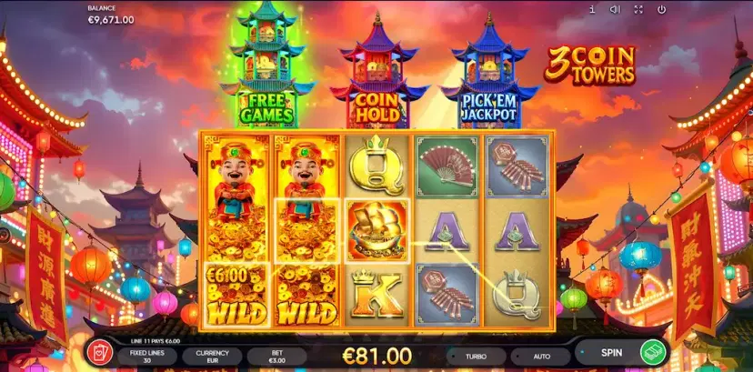 3 Coin Towers main features