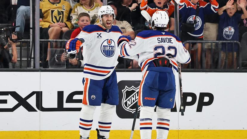 Evan Bouchard and Matt Savoie