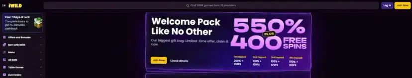 iWild Casino Welcome Bonus Apr 2026