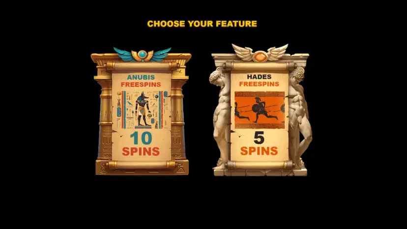 Clash of Gods: Anubis vs Hades Free Spins