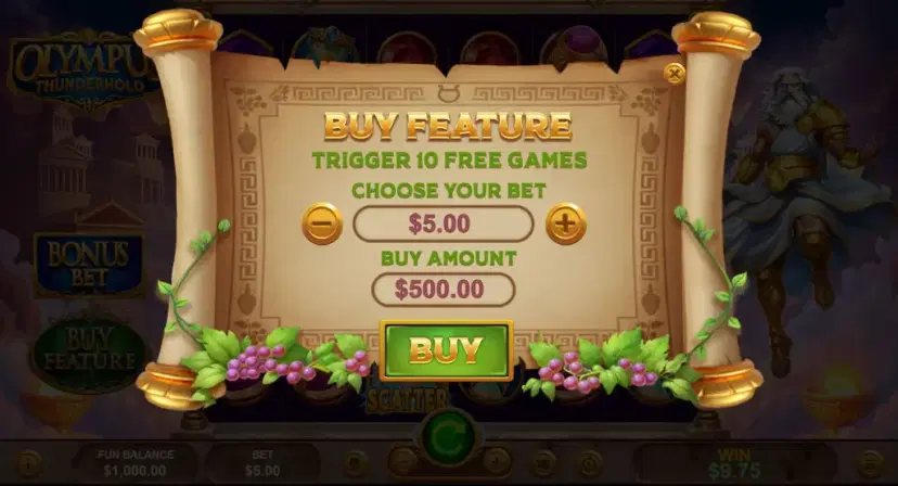 olympus thunderhold buy feature