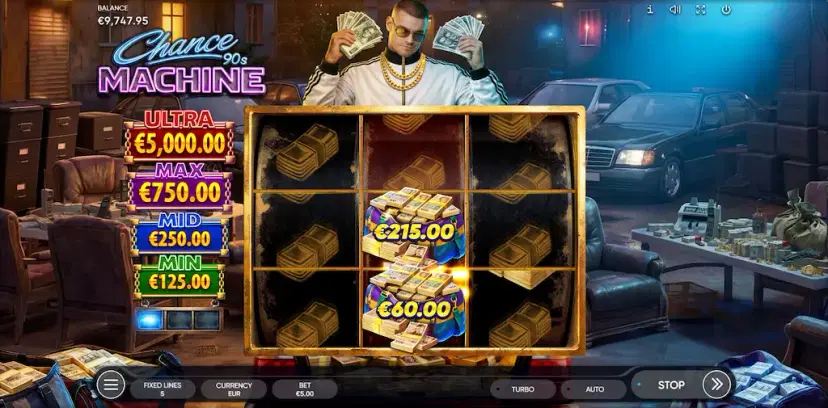 chance machine 90s rush collector bonus game