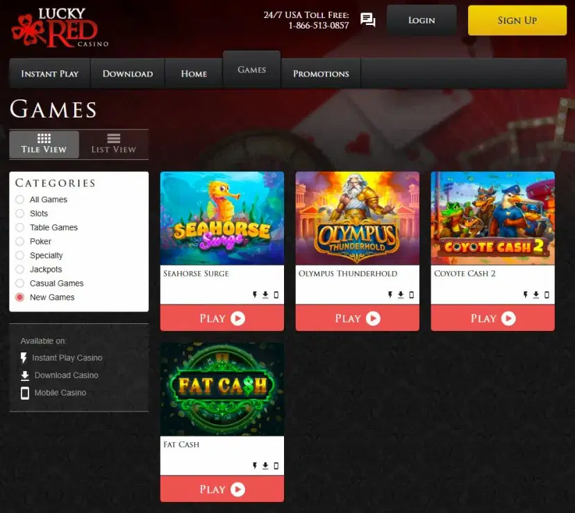 lucky red casino games june 2026