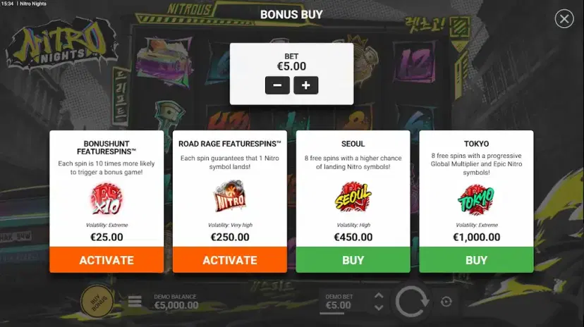 nitro nights bonus buy