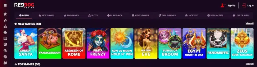 red dog casino features june 2026