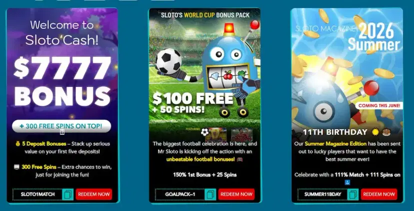 slotocash casino bonuses june 2026