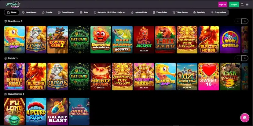 uptown aces casino games june 2026